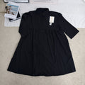 Slim-fit patchwork pleated dress