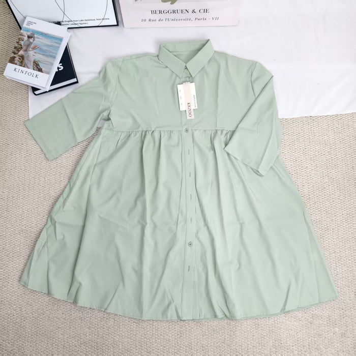 Slim-fit patchwork pleated dress