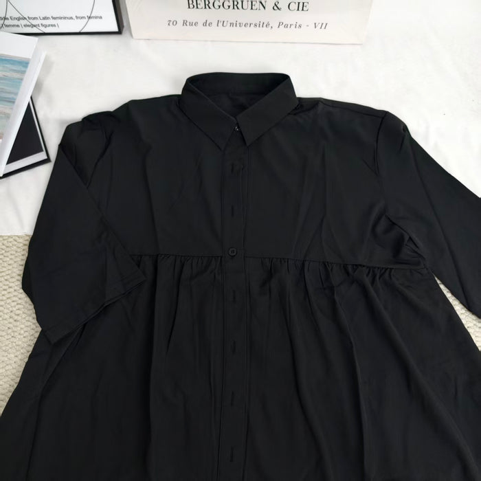 Slim-fit patchwork pleated dress