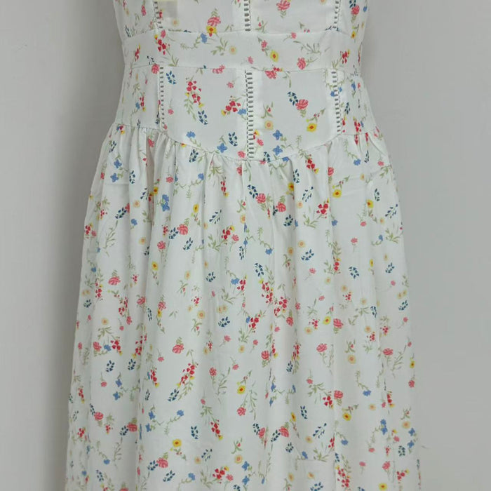 Slimming Floral Print Sundress With Ethereal Charm