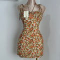 Slimming Printed Spaghetti-Strap Dress