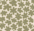 Smiling Flower Green - Family Fabrics B.V.