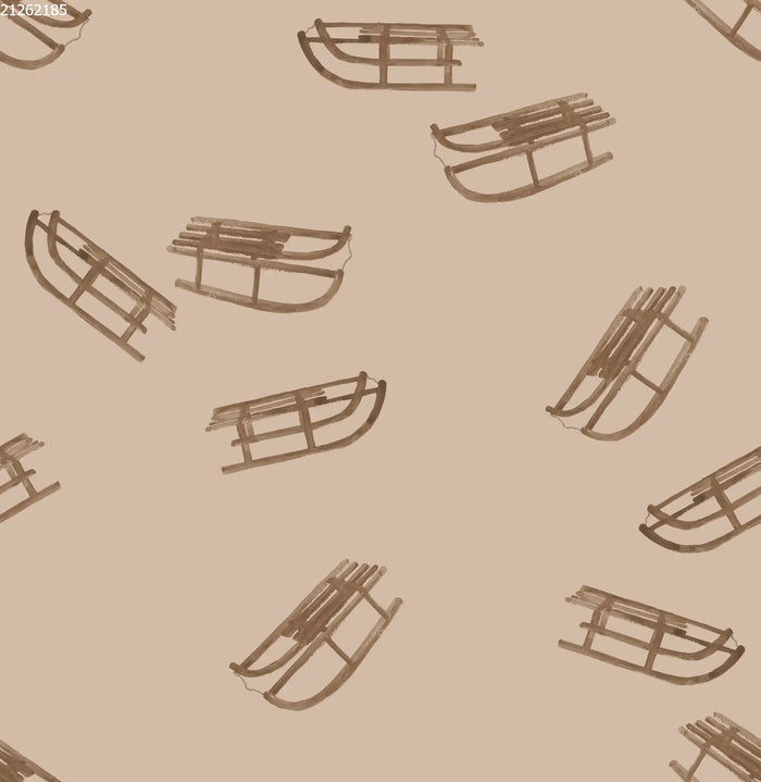 Snow Sled Almond - Family Fabrics B.V.