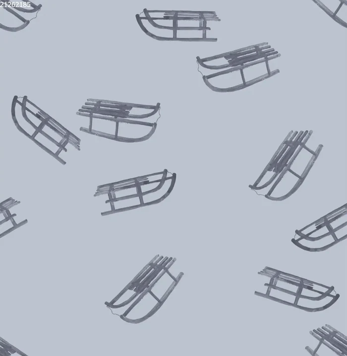 Snow Sled Blue - Family Fabrics B.V.