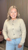 Sofie Knit Cardigan (Feather Gray)
