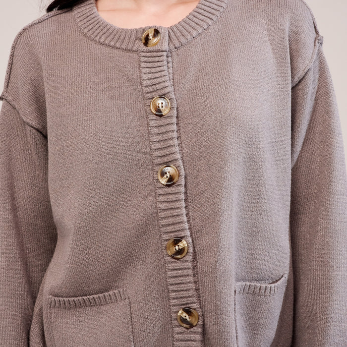 Soft Knit Cardigan - Mocha