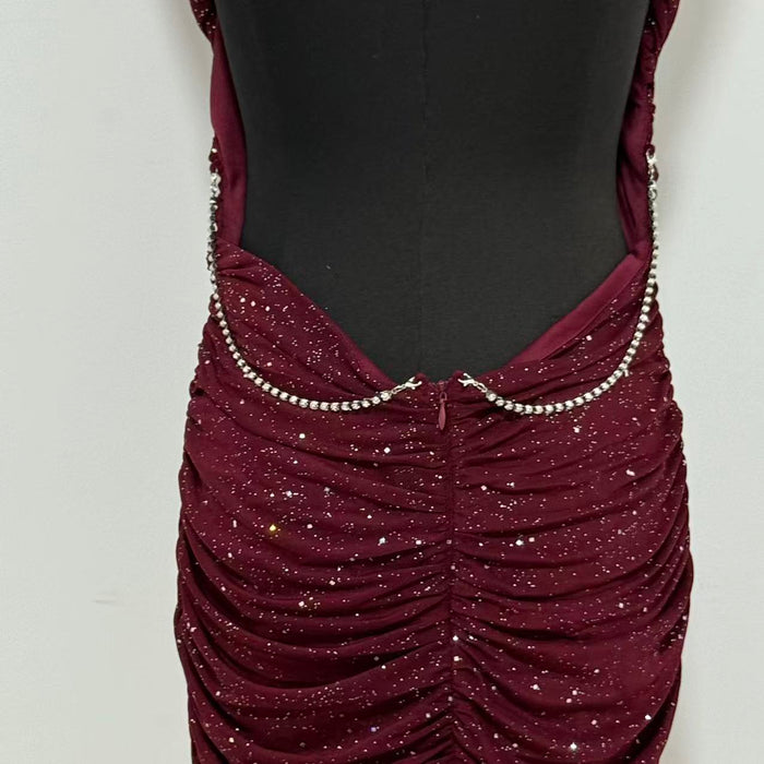 Solid-Color Halter Dress