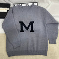 Solid Color Letter Sweater