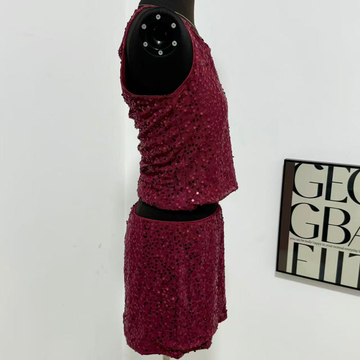 Solid-Color Sequin Set