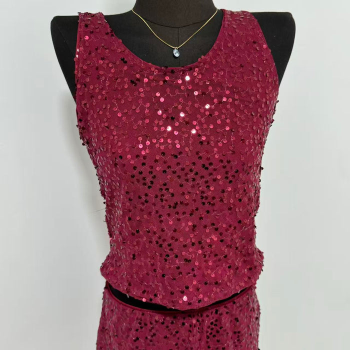 Solid-Color Sequin Set