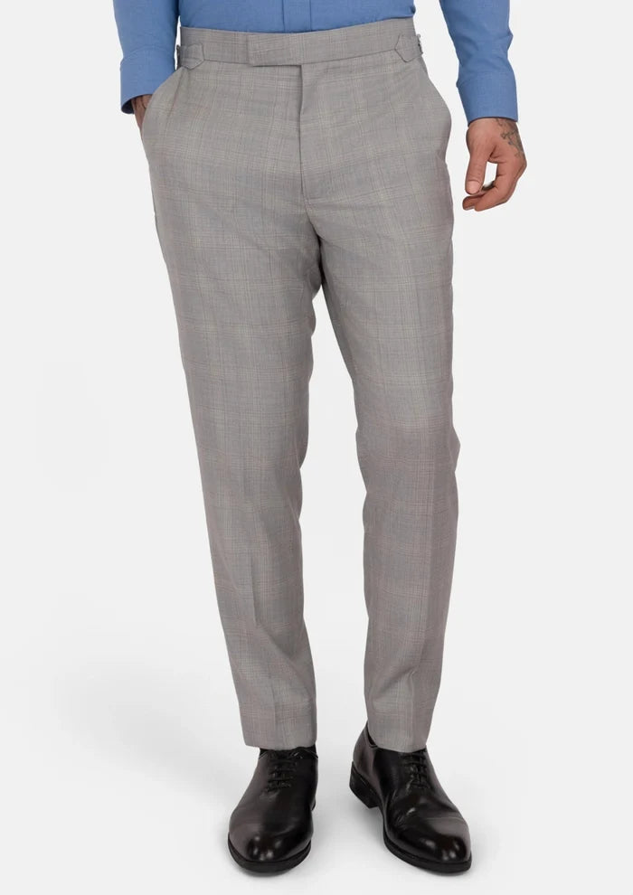 Spanish Grey Checked Pants - SARTORO
