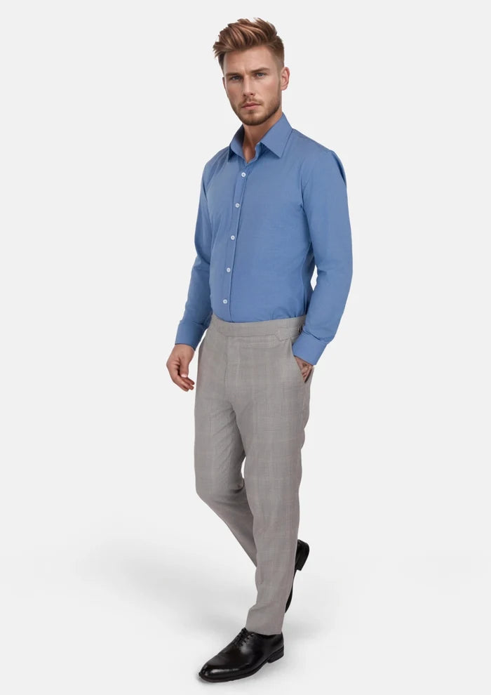 Spanish Grey Checked Pants - SARTORO