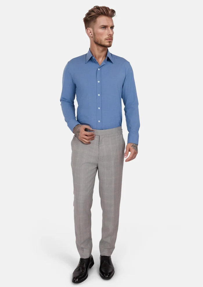 Spanish Grey Checked Pants - SARTORO