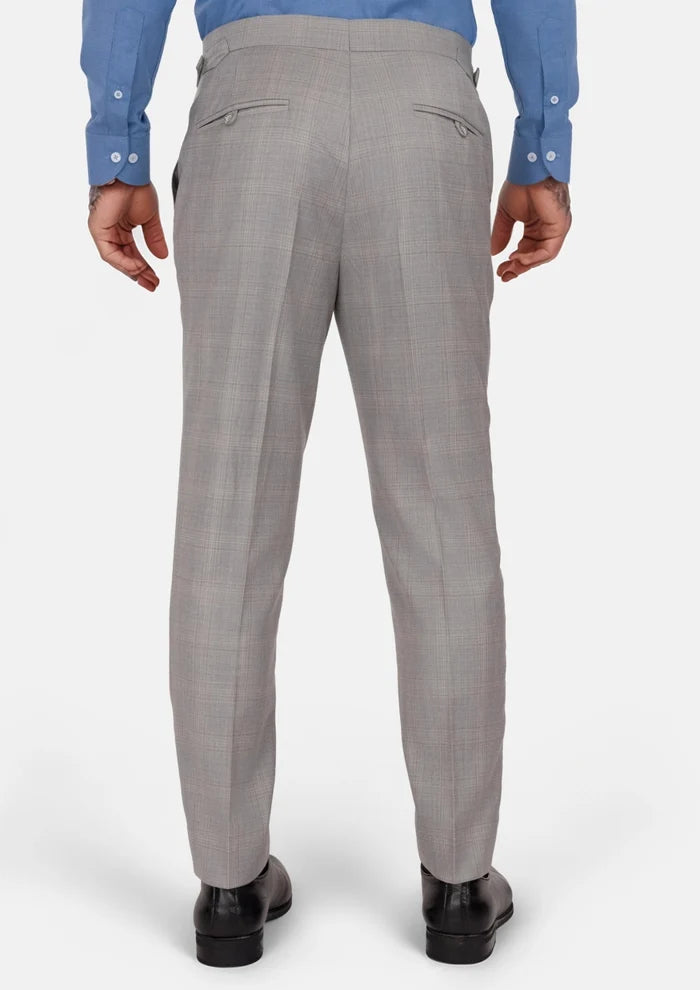 Spanish Grey Checked Pants - SARTORO