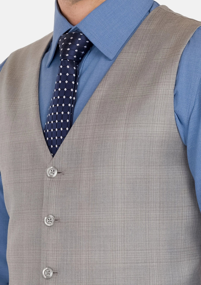 Spanish Grey Checked Vest - SARTORO