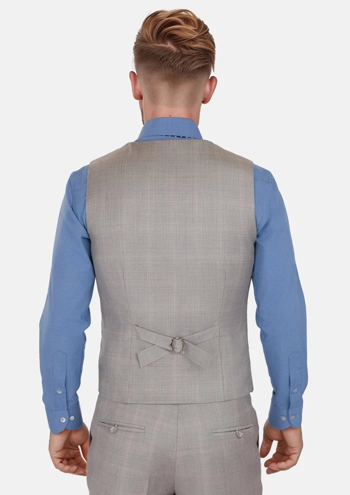 Spanish Grey Checked Vest - SARTORO