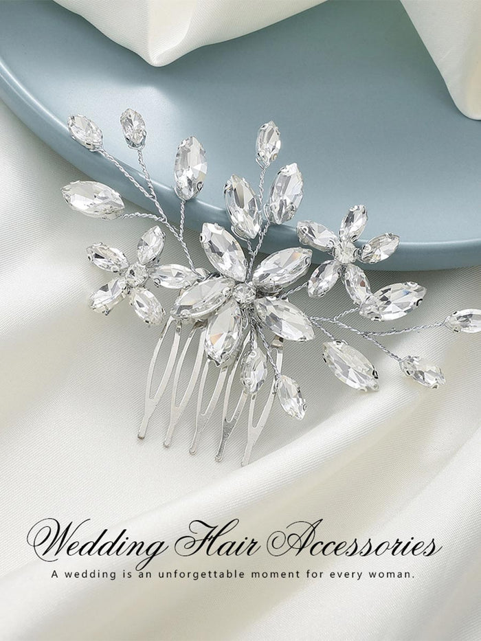 Sparkling Silver Rhinestone Hair Comb