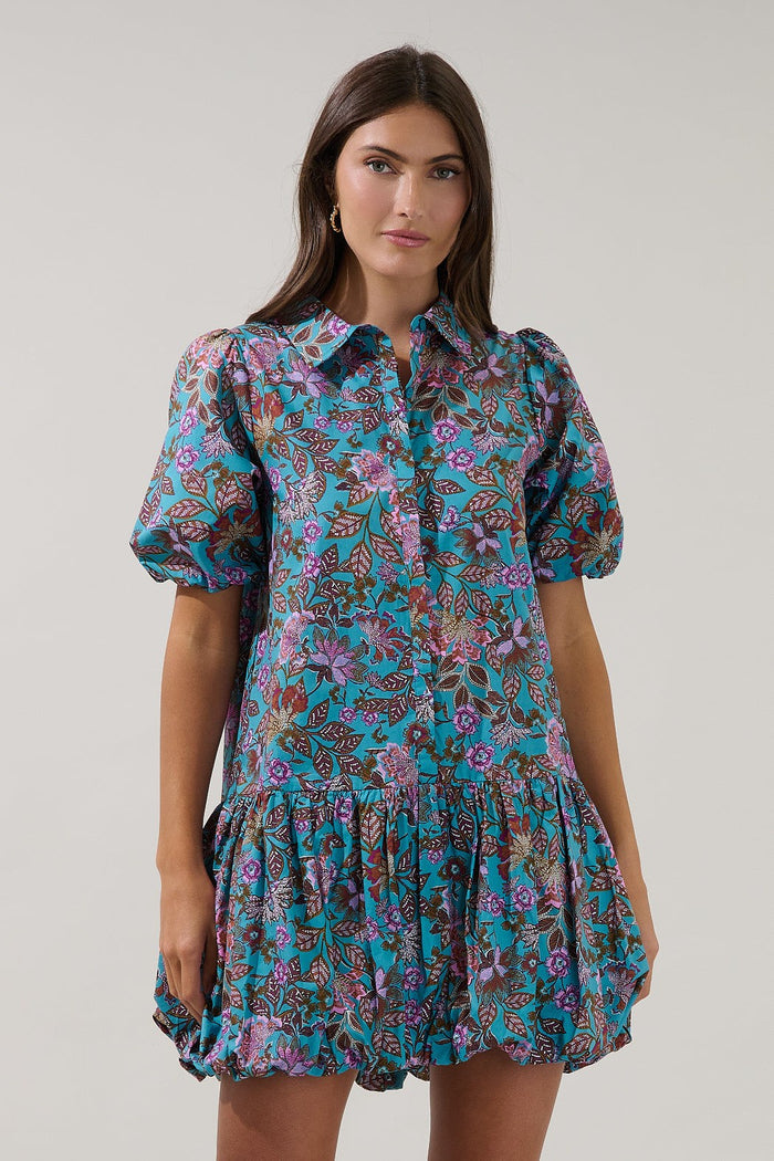 Stacci Bubble Mini Dress in Berlin Floral