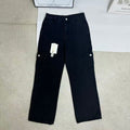 Stacked Straight-Leg Cargo Pants