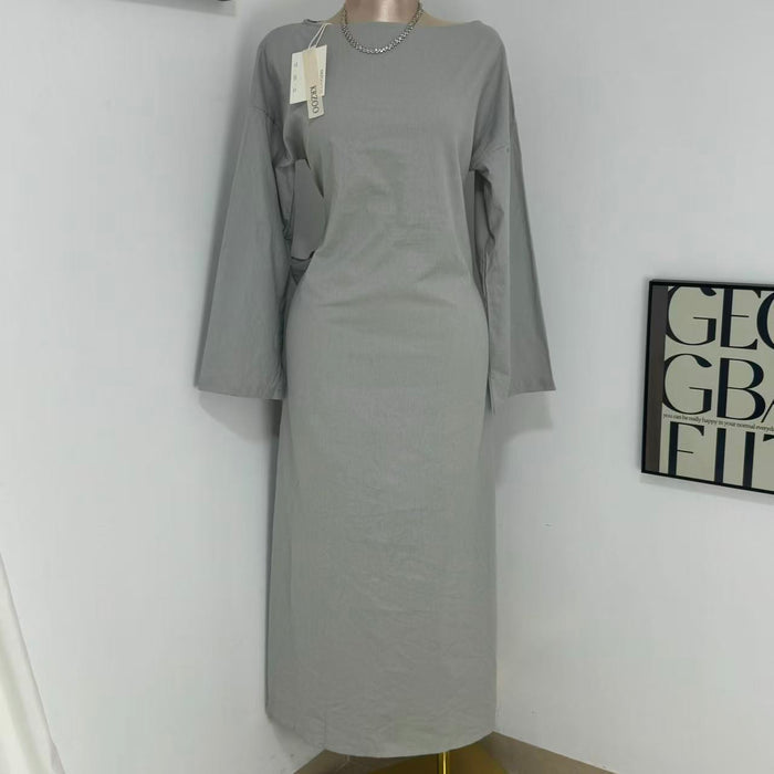 Strappy fitted dress robe