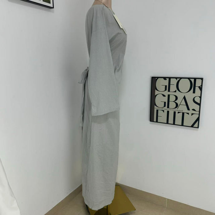 Strappy fitted dress robe