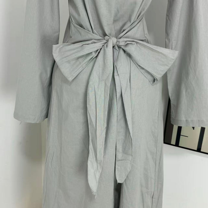 Strappy fitted dress robe