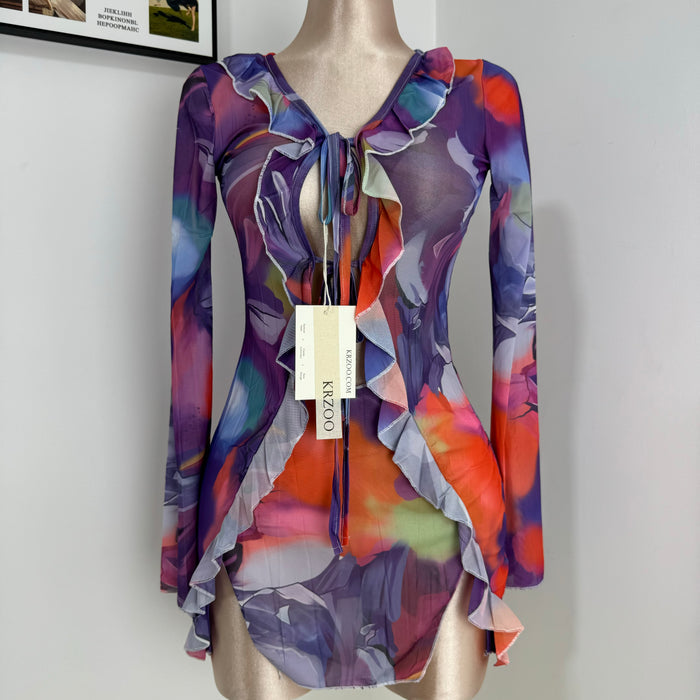 Strappy Street-Style Printed Dress