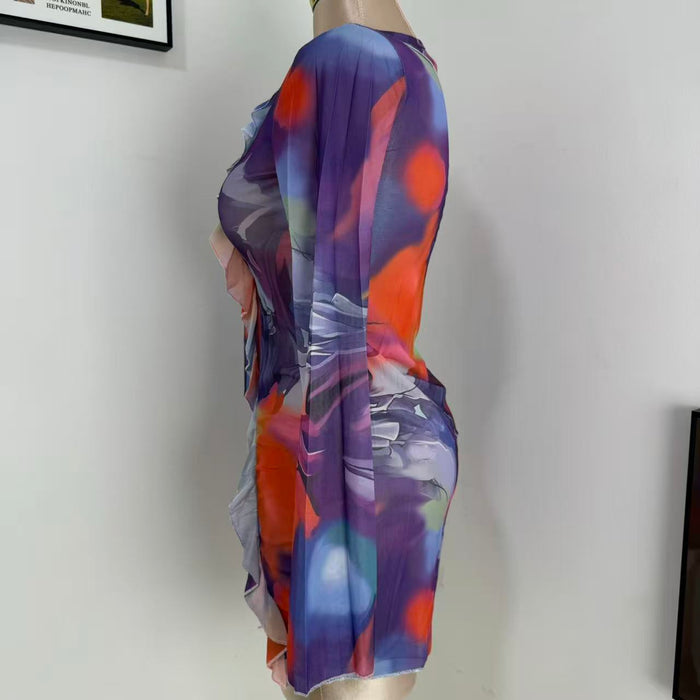 Strappy Street-Style Printed Dress