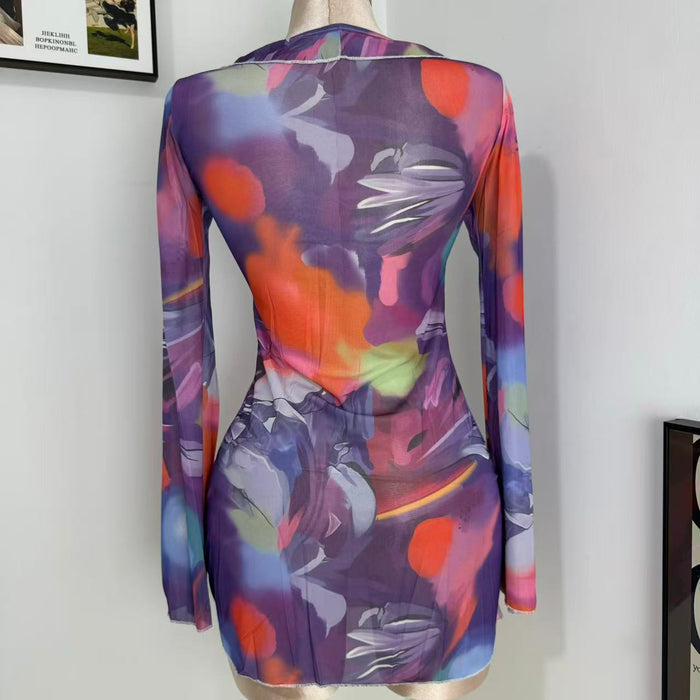 Strappy Street-Style Printed Dress