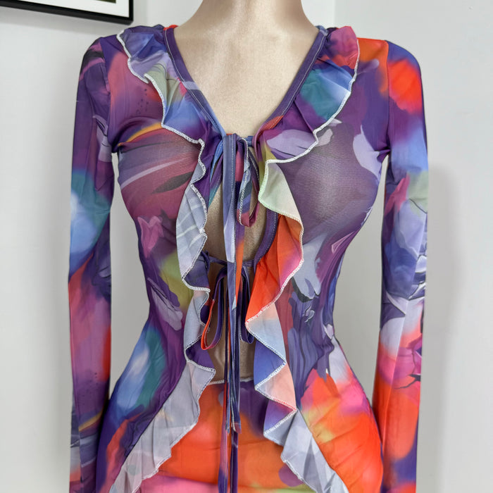 Strappy Street-Style Printed Dress