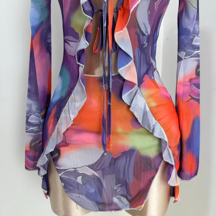 Strappy Street-Style Printed Dress