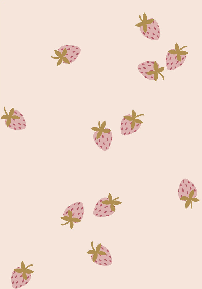 Strawberries Pink Big - Family Fabrics B.V.