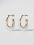 Sugar Baby Hoop Earrings in White