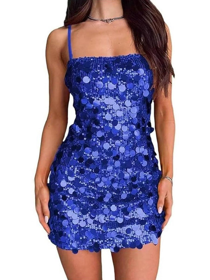 Sultry Hot Girl Sequin Dress - Backless Bodycon for Parties