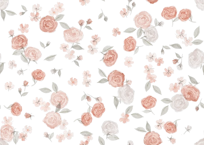 Summer Rose Pink Off White - Family Fabrics B.V.
