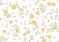 Summer Rose Yellow Off White - Family Fabrics B.V.