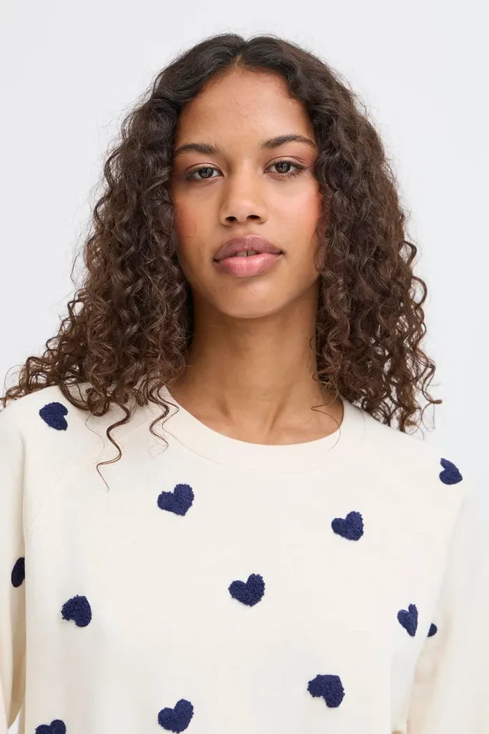 Sura Sweatshirt (Cream/Patriot Blue)