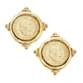 Susan Shaw Coin Stud Earrings