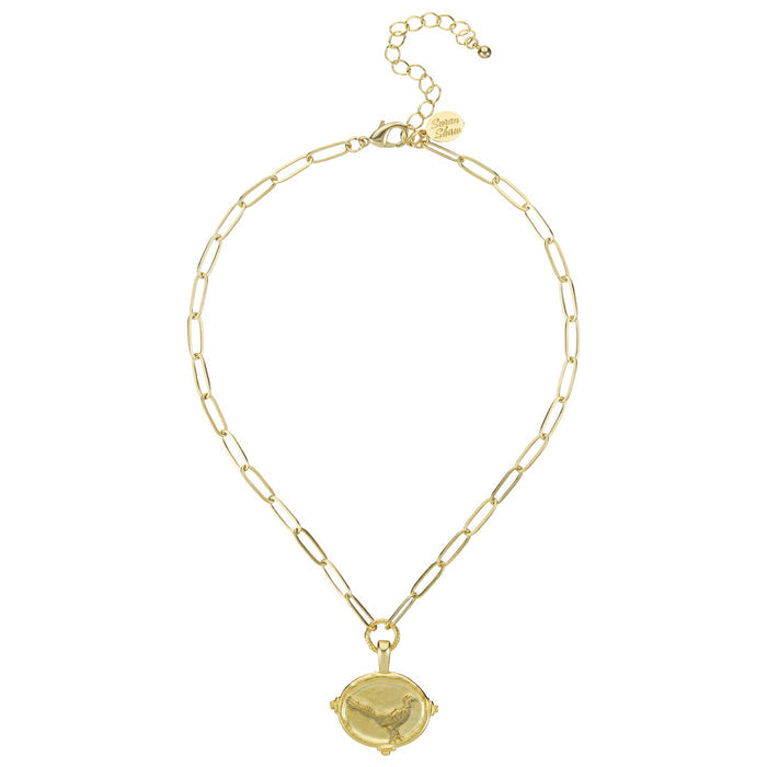 Susan Shaw Pheasant Paperclip Necklace