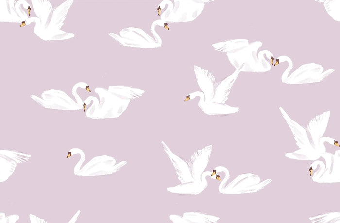 Swans Lilac - Family Fabrics B.V.