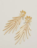 Swaying Frond Earrings Gold
