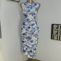 Sweet Floral Slim-Fit Dress
