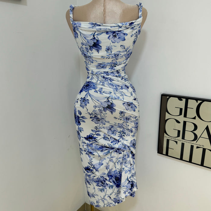 Sweet Floral Slim-Fit Dress
