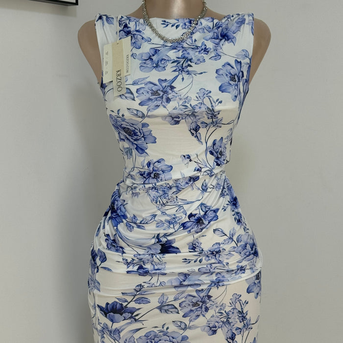 Sweet Floral Slim-Fit Dress