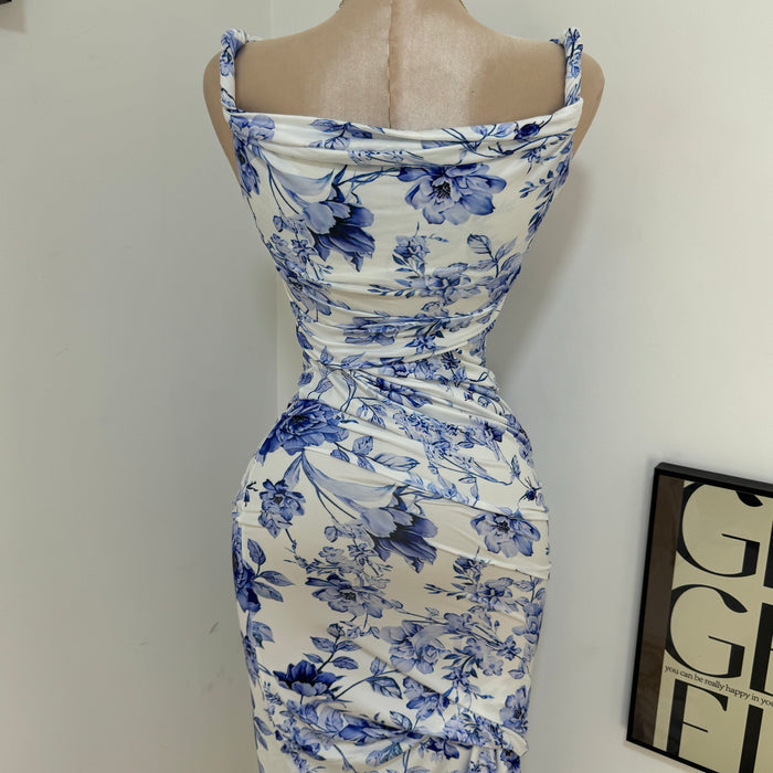 Sweet Floral Slim-Fit Dress