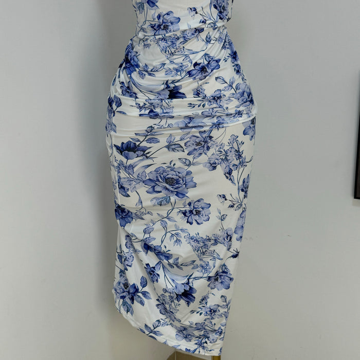 Sweet Floral Slim-Fit Dress