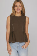 Take A Guess Brown Top