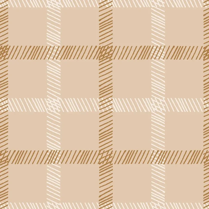 Tartan Big Cream & Ochre - Family Fabrics B.V.