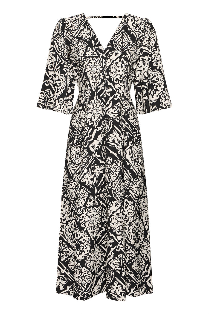 Taylor Maxi Dress (Graphic/Black)