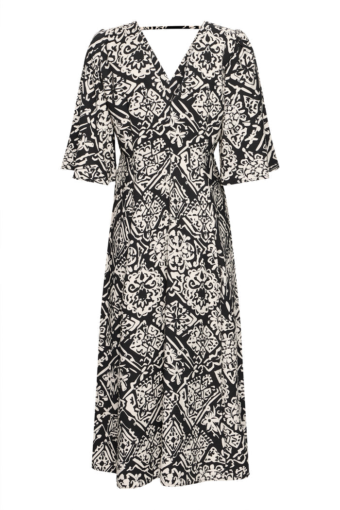 Taylor Maxi Dress (Graphic/Black)